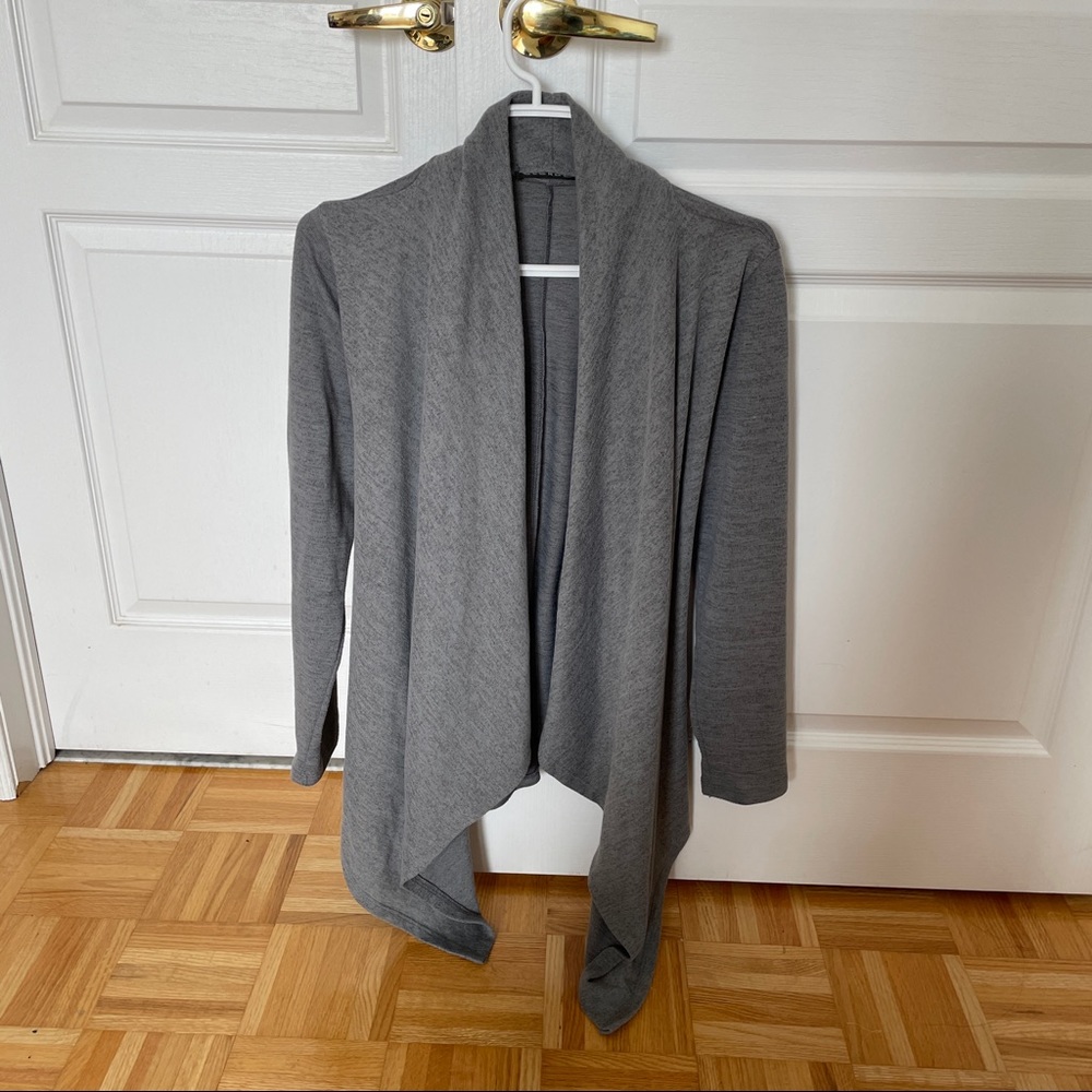 George - Grey asymmetrical bow open cardigan - Medium